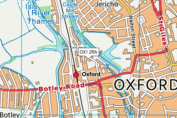 OX1 2RA map - OS VectorMap District (Ordnance Survey)