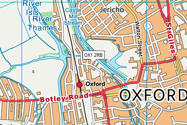 OX1 2RB map - OS VectorMap District (Ordnance Survey)