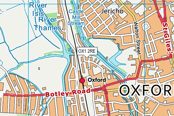 OX1 2RE map - OS VectorMap District (Ordnance Survey)