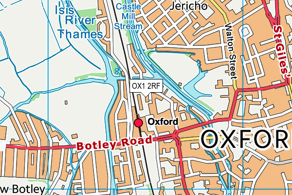 OX1 2RF map - OS VectorMap District (Ordnance Survey)