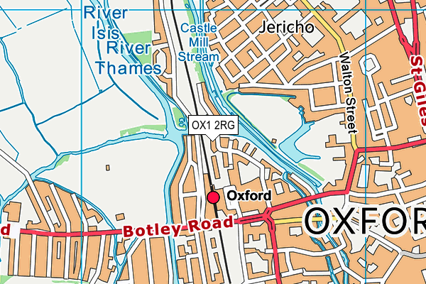 OX1 2RG map - OS VectorMap District (Ordnance Survey)