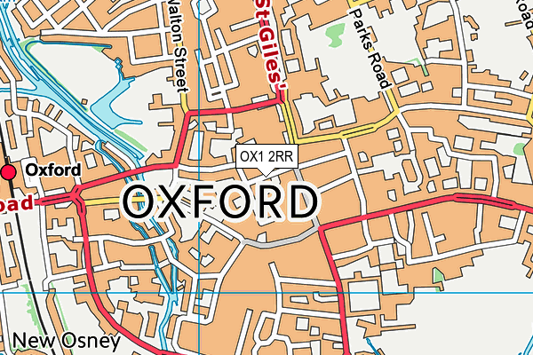 OX1 2RR map - OS VectorMap District (Ordnance Survey)