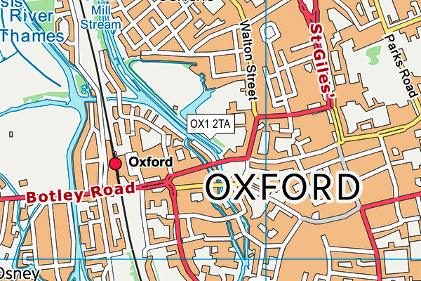 OX1 2TA map - OS VectorMap District (Ordnance Survey)