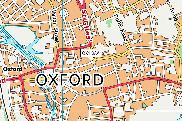OX1 3AA map - OS VectorMap District (Ordnance Survey)