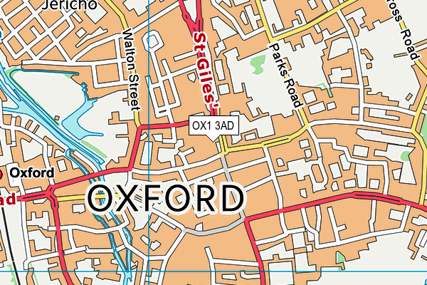 OX1 3AD map - OS VectorMap District (Ordnance Survey)