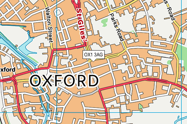 OX1 3AG map - OS VectorMap District (Ordnance Survey)