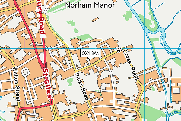 OX1 3AN map - OS VectorMap District (Ordnance Survey)