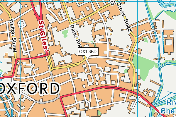 OX1 3BD map - OS VectorMap District (Ordnance Survey)