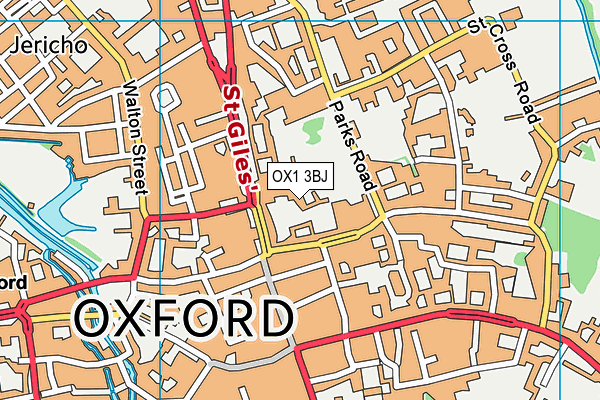OX1 3BJ map - OS VectorMap District (Ordnance Survey)