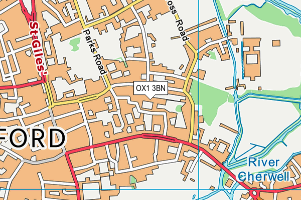 OX1 3BN map - OS VectorMap District (Ordnance Survey)