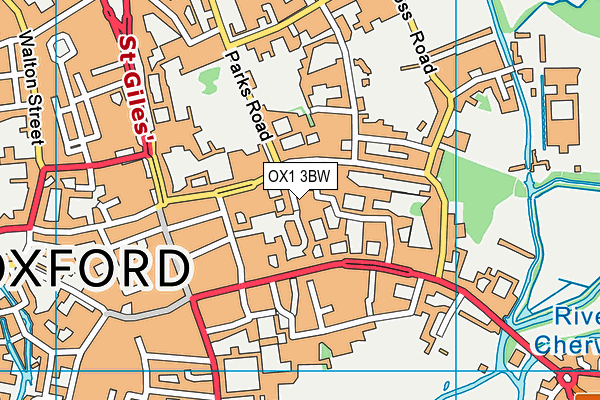 OX1 3BW map - OS VectorMap District (Ordnance Survey)