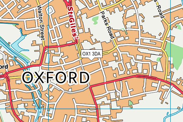 OX1 3DA map - OS VectorMap District (Ordnance Survey)