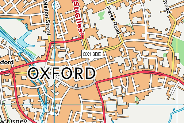 OX1 3DE map - OS VectorMap District (Ordnance Survey)