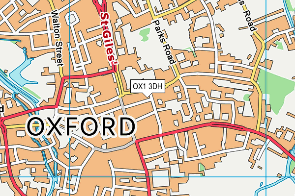 OX1 3DH map - OS VectorMap District (Ordnance Survey)