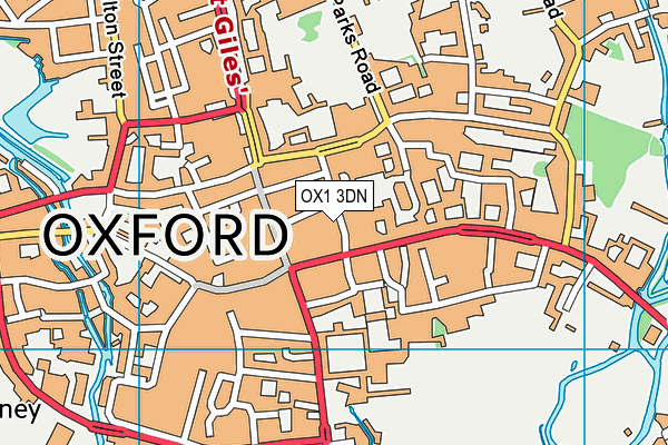 OX1 3DN map - OS VectorMap District (Ordnance Survey)