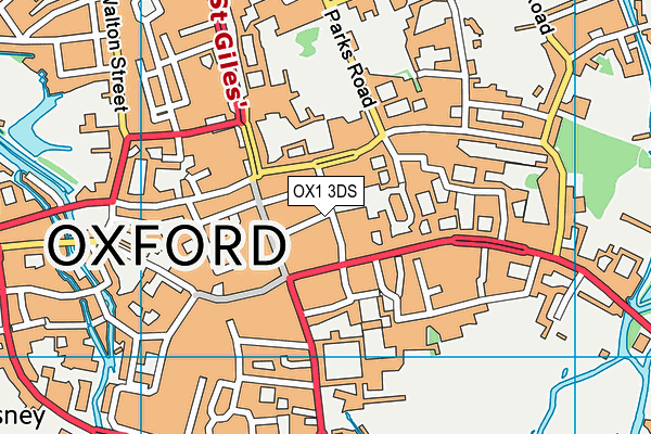 OX1 3DS map - OS VectorMap District (Ordnance Survey)