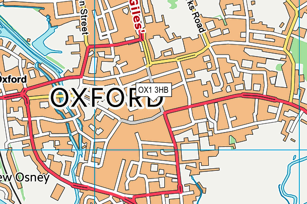 OX1 3HB map - OS VectorMap District (Ordnance Survey)