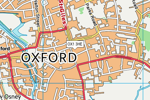 OX1 3HE map - OS VectorMap District (Ordnance Survey)
