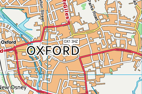 OX1 3HZ map - OS VectorMap District (Ordnance Survey)