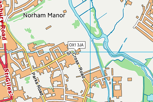 New College Sports Ground map (OX1 3JA) - OS VectorMap District (Ordnance Survey)