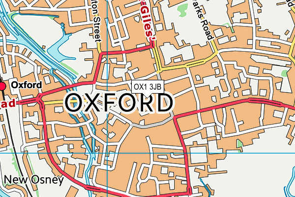 OX1 3JB map - OS VectorMap District (Ordnance Survey)