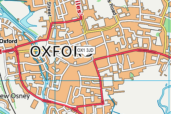 OX1 3JD map - OS VectorMap District (Ordnance Survey)