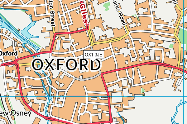 OX1 3JE map - OS VectorMap District (Ordnance Survey)