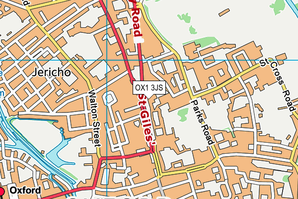 OX1 3JS map - OS VectorMap District (Ordnance Survey)