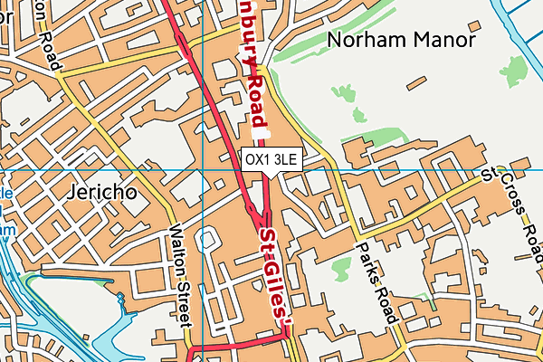 OX1 3LE map - OS VectorMap District (Ordnance Survey)