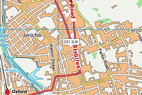 OX1 3LW map - OS VectorMap District (Ordnance Survey)