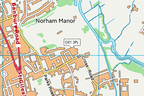 OX1 3PL map - OS VectorMap District (Ordnance Survey)