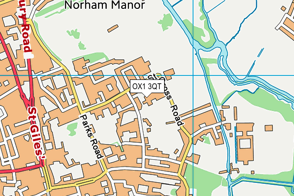 OX1 3QT map - OS VectorMap District (Ordnance Survey)