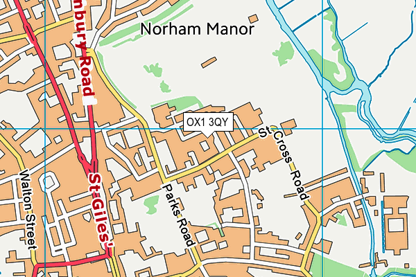 OX1 3QY map - OS VectorMap District (Ordnance Survey)