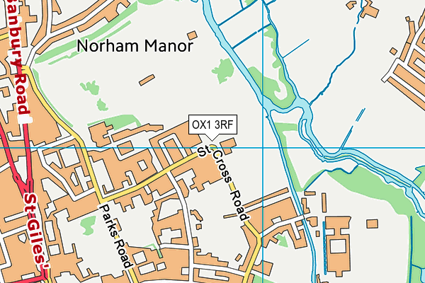 OX1 3RF map - OS VectorMap District (Ordnance Survey)
