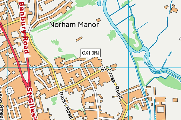 OX1 3RJ map - OS VectorMap District (Ordnance Survey)
