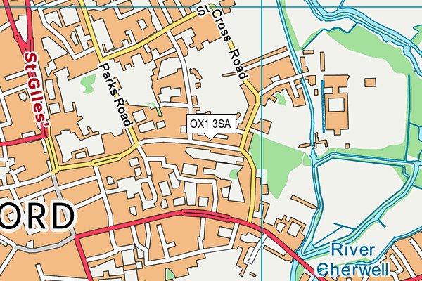 OX1 3SA map - OS VectorMap District (Ordnance Survey)
