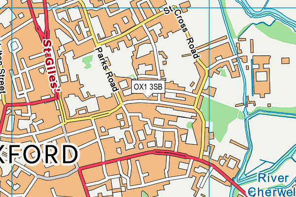 OX1 3SB map - OS VectorMap District (Ordnance Survey)