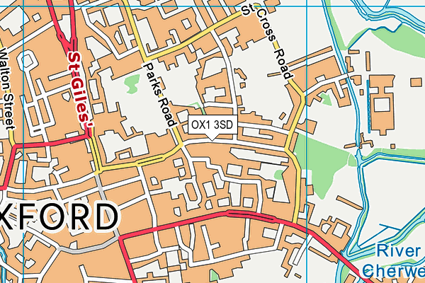 OX1 3SD map - OS VectorMap District (Ordnance Survey)