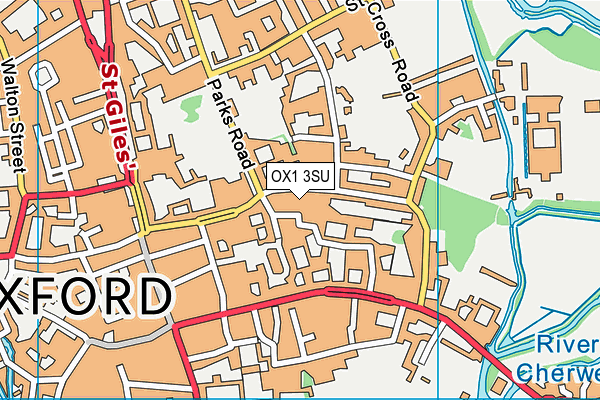 OX1 3SU map - OS VectorMap District (Ordnance Survey)