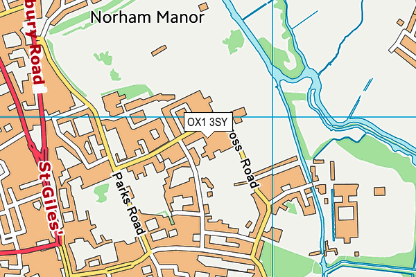OX1 3SY map - OS VectorMap District (Ordnance Survey)