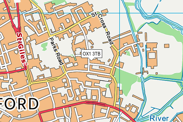 OX1 3TB map - OS VectorMap District (Ordnance Survey)