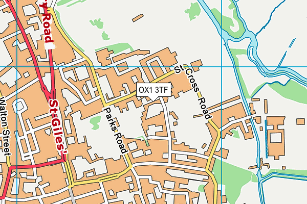 OX1 3TF map - OS VectorMap District (Ordnance Survey)
