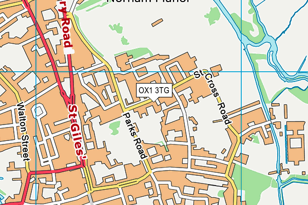 OX1 3TG map - OS VectorMap District (Ordnance Survey)