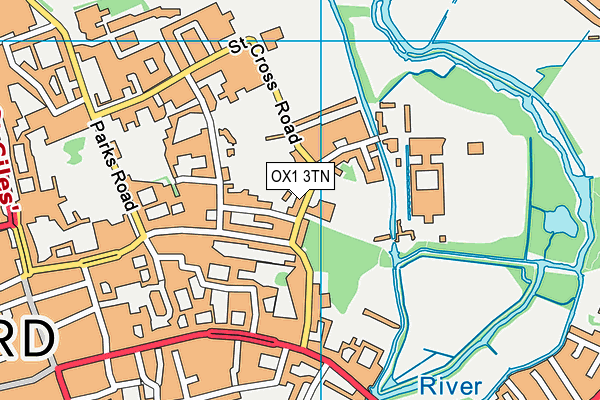 OX1 3TN map - OS VectorMap District (Ordnance Survey)