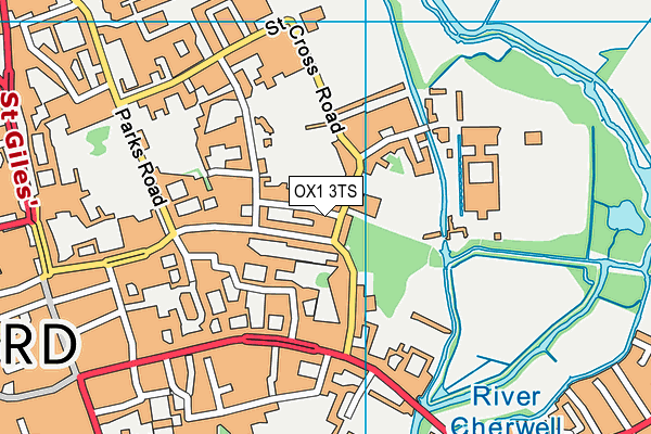 OX1 3TS map - OS VectorMap District (Ordnance Survey)