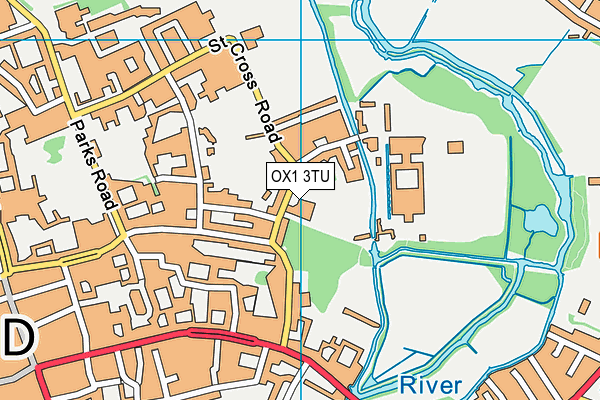 OX1 3TU map - OS VectorMap District (Ordnance Survey)