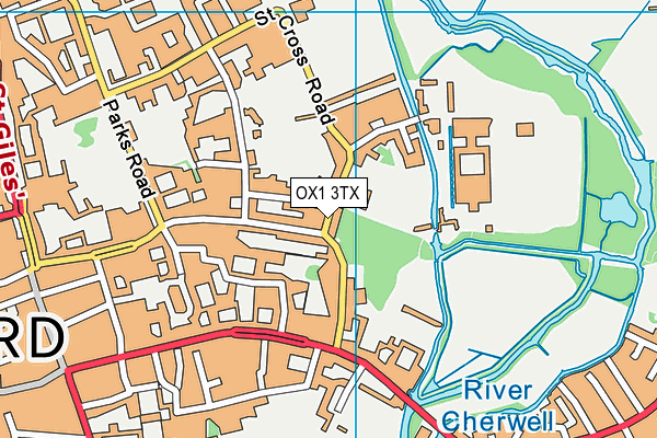 OX1 3TX map - OS VectorMap District (Ordnance Survey)