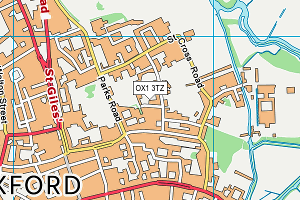 OX1 3TZ map - OS VectorMap District (Ordnance Survey)