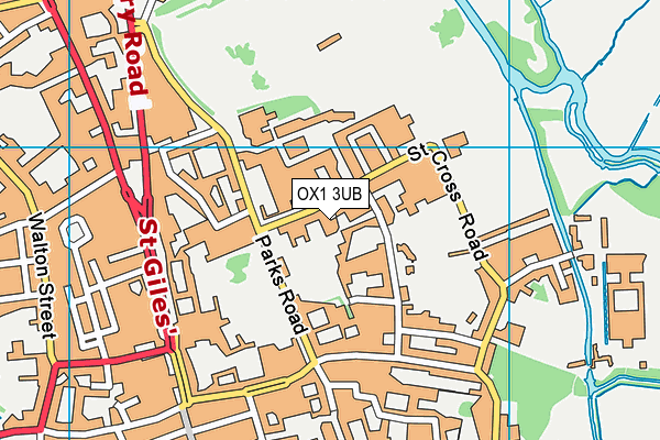 OX1 3UB map - OS VectorMap District (Ordnance Survey)