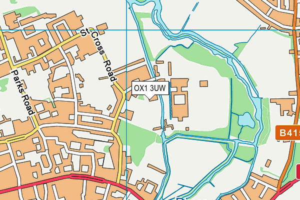 OX1 3UW map - OS VectorMap District (Ordnance Survey)